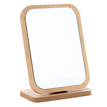 Portatile pieghevole Specchio, regolabile pieghevole Specchio, Telaio in legno antico Specchio, Specchio da toilette Camera, Portable Desktop scrivania Specchio E Bagno Specchio da toilette (marrone)