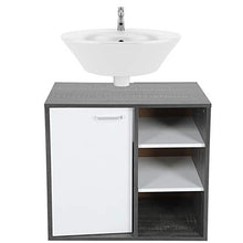 Mobile portaoggetti da bagno con apertura per sifone, mobile lavabo da bagno, mobile portaoggetti per lavabo, mobile sottolavello 30 x 59,4 x 59 cm