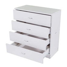 XUFAN Legno Semplice Comodo da 4 cassetti da 4 cassetti Dresser Bianco Deposito Armadio Soggiorno Camera da Letto Mobili comodini (Color : White)