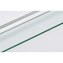 YF-SURINA Mensola per doccia Mensola per bagno in vetro a 1 livello Mensola in vetro temperato spesso Scaffale a parete in alluminio Scaffali per la cucina Foratura 24 pollici Yb C-23,35 cm,35 cm