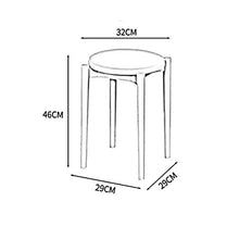 YVX Impilabile in plastica Sgabello da Pranzo Posti a Sedere Cucina Soggiorno Bar per la Colazione Mobili impilabili, Confezione da 2 (Colore: 013)