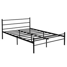 DORAFAIR Letto Matrimoniali Moderni Letto di Metallo Frame Stabile Nessun Rumore 140x200cm Nero