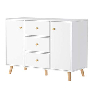 LULUVicky in Piedi Bagagli Petto Credenza Governo di immagazzinaggio Consolle da tavola Organizer Cassetto Bassa Credenza (Color : White, Size : 100x30x80cm)