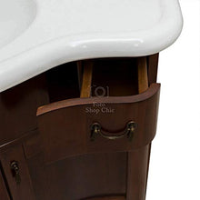 Shop Chic Arredo bagno classico london bombato noce con top in ceramica