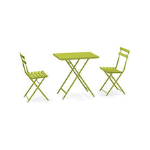 Set Arc EN Ciel Colore Verde Composto da Tavolo 50x70 CM Art. 334 + 2 SEDIE Pieghevoli Art. 314 - Made Italy