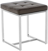 CLP Sgabello Poggiapiedi Barci In Similpelle I Panchetto Capitonné imbottito I Poggiapiedi Da Salotto Elegante Alt. 48 CM, Colore:marrone