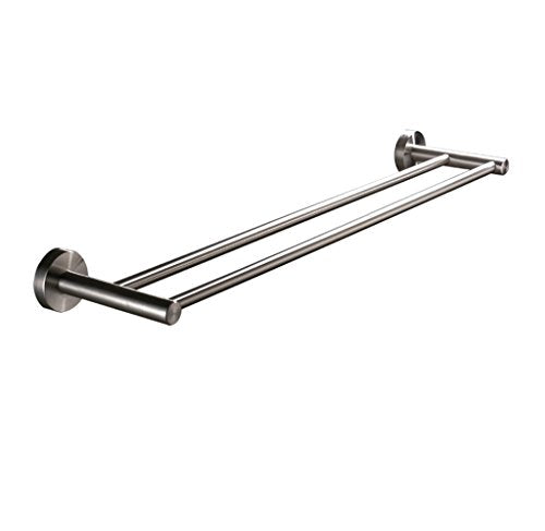 Portasciugamani Cremagliere doppie in acciaio inox 304 Specchio quadrato in acciaio inox lucido allungabile porta salviette Appendiabiti da bagno (dimensioni : 30cm)