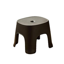 QiKun-Home Sgabello da Bagno Sgabello da Bagno Sgabello da Bagno per Uso Domestico Sgabello in plastica Panca Antiscivolo per Scarpe Antiscivolo Sgabello per Bambini Panca per i Piedi Nero