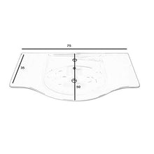 Base con lavabo da bagno design provenzale con vetro decorato opaco