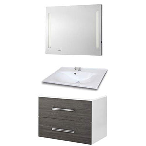 Fackelmann Set di mobili da Bagno Como Mobiletto da Bagno/lavabo/Specchio