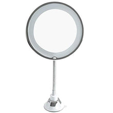 ADSE Specchio per Il Trucco del LED 5 X Specchio per Il Trucco del Bagno con ingrandimento con Potente Ventosa di 180 Gradi; Specchio da Viaggio Rotation Daylight Cordless e Compatto