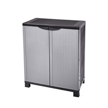 House Collection HSC1705 Mobile, Armadio Basso, multispazio, da Interno e Outdoor, in Resina, 66,5x37x89cm, Grigio