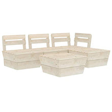 SKM Set Divani da Giardino su Pallet 5 pz in Legno Abete Impregnato (81kg)