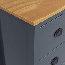 Cikonielf - Credenza per l'armadietto con 4 cassetti scorrevoli per soggiorno, camera da letto, grigio e marrone miele 79 x 40 x 110 cm