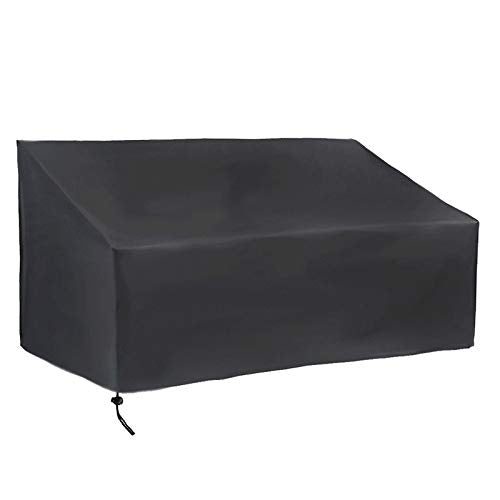 SODIAL Coprisedile per Patio, Coprisedile per Esterni, Copridivano per Mobili da Esterno Resistente all'Acqua (2 Posti: 52,7X26X35 Pollici)