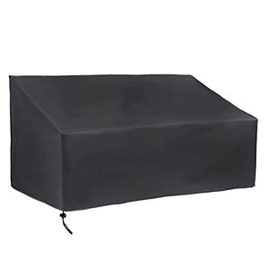 SODIAL Coprisedile per Patio, Coprisedile per Esterni, Copridivano per Mobili da Esterno Resistente all'Acqua (2 Posti: 52,7X26X35 Pollici)