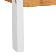 Relaxdays Scaffale da Bagno, Mobiletto per Cosmetici, Asciugamani, Accessori, in Bambù, 80x45x31,5 cm, Bianco Naturale