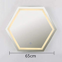 Mirror Esagonale Parete LED Definizione Specchio del Bagno Specchio, Interruttore Intelligente di Tocco, antiappannanti Specchio ZDDAB