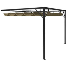 vidaXL Gazebo da Giardino con Tetto Retrattile 3x3 m Talpa 180 g/m²