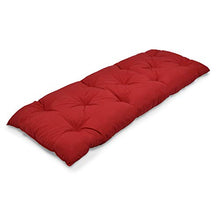 Beautissu Cuscino per panche Flair BK ca.120x50x10 cm soffice e Comodo - per panchine da Giardino e dondoli - Rosso