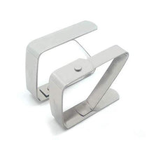 Huture - Mollette Flessibili Antiscivolo per tovaglie, per Esterni, in Acciaio Inossidabile, per Feste a casa, Feste, ristoranti, Buffet di accoglienza, 10 Pezzi, Colore: Argento