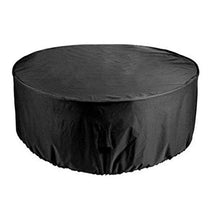 YULIAN Garden Mobili Cover Impermeabile, Terrazza Mobili Cover Round Oxford DustFest Perpoire Tessuto Antivento in Quattro Stagioni, 22 Taglie, Personalizzabili, Nero, 130x90cm