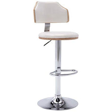 vidaXL 2X Sgabelli da Bar Trespoli Mobili Scranni Pub Sedute Seggiole Sedie Alte Arredo Poltrone Arredamento Bianchi in Legno Curvato e Similpelle