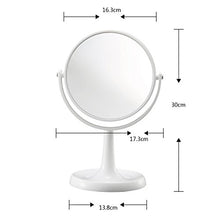 Mari Home - Vanità specchio di trucco, Ingrandimento 1X e 3X, Specchio cosmetico bianca, Specchio da tavolo con piedistallo bilaterale
