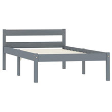 FAMIROSA Giroletto con 2 Cassetti Grigio in Massello di Pino 100x200 cm-0694