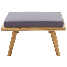 vidaXL Legno Massello di Acacia Sgabello da Giardino con Cuscino Sedia da Esterni Sedile per Patio Arredo da Giardino Mobili da Esterni 60x60x29 cm
