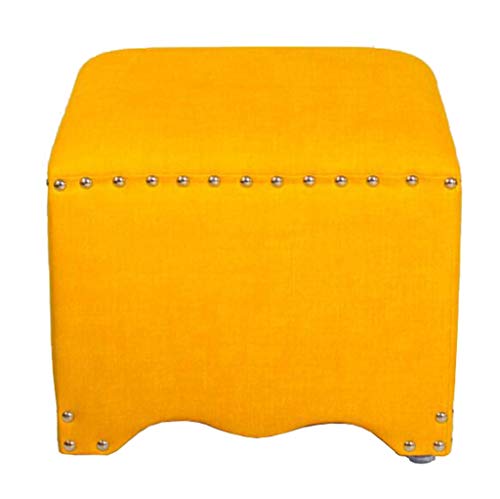 Mobili per la casa e Giardino Sgabello Imbottito in Stile Europeo per Sgabello/Trucco/Sgabello per Divano Quadrato per tavolino Soggiorno Giallo Ottomani da Cucina