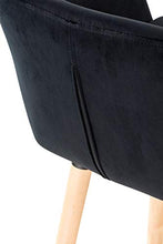 CLP Sgabello Bar Grant In Velluto Sfoderabile I Sedia Alta Cucina In Legno Di Faggio Con Cuscino Removibile, Colore:nero