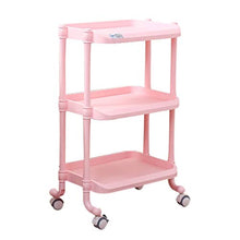 Carrelli A Mano Portatili Multifunzione, Carrello di Grandi Dimensioni Carrello di Servizio Medico A 2/3 Livelli con Maniglia, Carrello per Salone di Bellezza ABS su Ruota