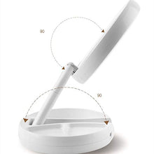 FAPROL Specchio per Trucco Pieghevole Specchio per Trucco Piccolo con Luci con Interruttore A Sfioramento Regalo per Ragazza Specchio per Vanità Presa USB in Uso