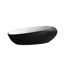 JPOYT-O Nordic Sopra Lavabo Lavabo Lavabo Ceramica Bianco Ovale Casa Bagno Singolo Lavabo (Colore: Bianco e Nero)