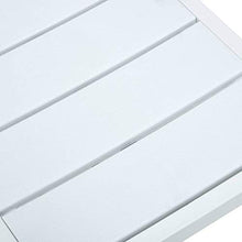 FAMIROSA Sedie da Giardino 4 pz Bianche in HDPE Aspetto Legno