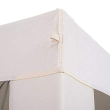 miozzi Gazebo da Giardino 3x3x2.35 m in Acciaio con Zanzariere Beige