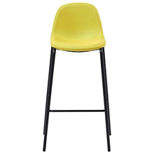 Tidyard Set 5 pz da Bar Design Moderno Alto in Tessuto Marrone/Giallo e Acciaio,Set Tavolo Rotondo e 4 Sedie da Bar Alti in Tessuto,Set Tavolo e Sedie da Cucina Design Moderno in Tessuto