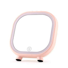 Specchi per Il Trucco da appoggio, Specchio per Trucco Bluetooth Senza Fili Lampada Acustica Specchio Illuminato Strumento cosmetico Portatile Specchio da Barba, Rosa