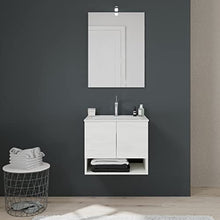 Kiamami Valentina ARREDO BAGNO SOSPESO 60CM CON ANTE E VANO A GIORNO BIANCO | VENEZIA