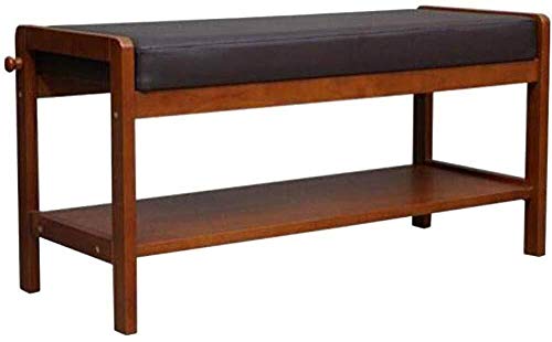 YANG Cambio di Scarpe Banco di Legno Scarpe di Cuoio Rack poggiapiedi Imbottito Guardaroba Bagno Pouf ottomano Carico 200kg