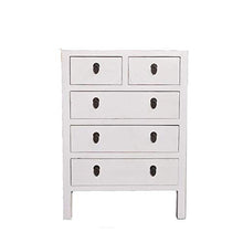 ETNIC ART Etnicart - Cassettiera bianca con 6 cassetti-70x96x47-Mobile in legno per ingresso soggiorno cucina bagno e camera