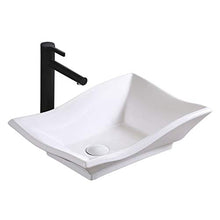 Yxx max -Lavabo Modern Art Bacino Bagno lavabo in Ceramica Contro Parte Superiore Vessel Sink (Senza Rubinetto) Montato -52x37x15.5cm Lavandino del lavabo