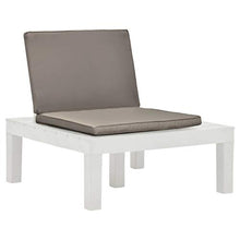 Festnight Sedia a Sdraio da Giardino con Cuscino Poltrona Sedia Sdraio Relax in Plastica 78 x 78 x 70 cm Sedie Esterno Colore Bianca