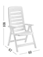 Ideapiu Poltrona in Resina Bianco, POLTRONE Pieghevoli da Esterno, Poltrona in PLASTICA Regolabile, Poltrona QUINTILLA