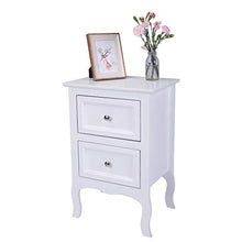 Comodino, comodino a due livelli, colore bianco