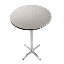 Vanage Tavoli da Bistrot, Set da 2 Tavolini Alti da Bar o Giardino con Piano Tondo, Tavolo Basso 70 cm o Tavolo Alto 110 cm, Piedini Regolabili
