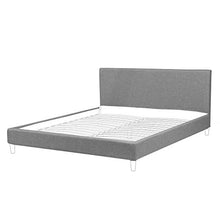 Beliani Fodera per Letto in Tessuto Grigio Chiaro Poliestere Lavabile 180 x 200 cm FITOU