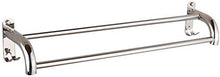 JSONA Portasciugamani, Doppio portasciugamani Cromato, mensola portasciugamani fissato al Muro, portasciugamani, portasciugamani in Acciaio Inossidabile in Bagno o cucina-B-70CM