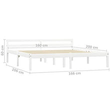 SKM Giroletto Bianco in Legno Massello di Pino 160x200 cm (21.74kg)